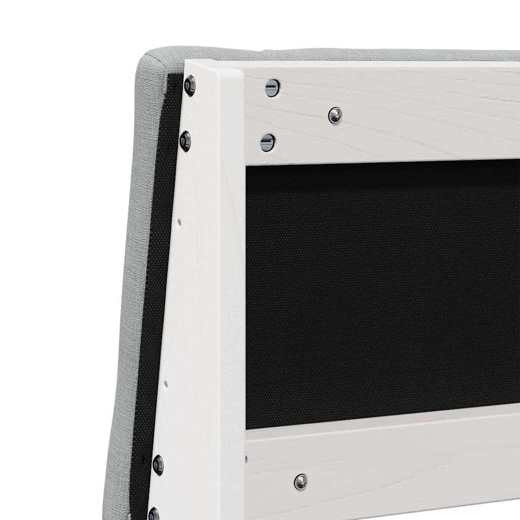 vidaXL Gepolstertes Kopfteil Hellgrau 135 cm Massives Kiefernholz