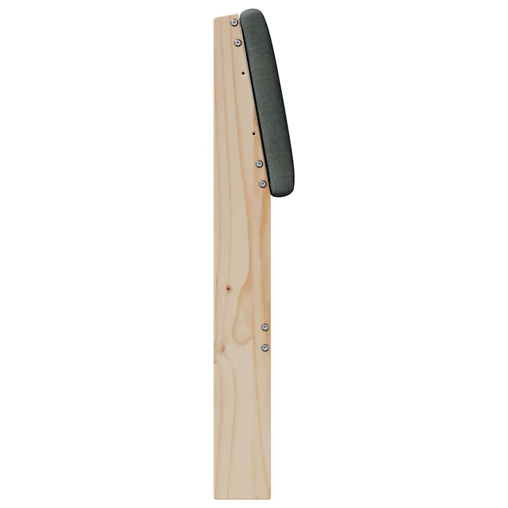 vidaXL Gepolstertes Kopfteil Dunkelgrau 120 cm Massives Kiefernholz