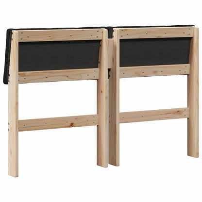 Gepolstertes Kopfteil Schwarz 120 cm Massives Kiefernholz