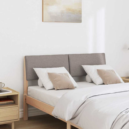 vidaXL Gepolstertes Kopfteil Taupe 120 cm Massives Kiefernholz