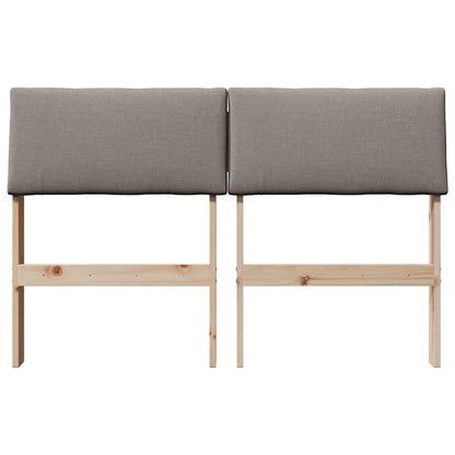 vidaXL Gepolstertes Kopfteil Taupe 120 cm Massives Kiefernholz