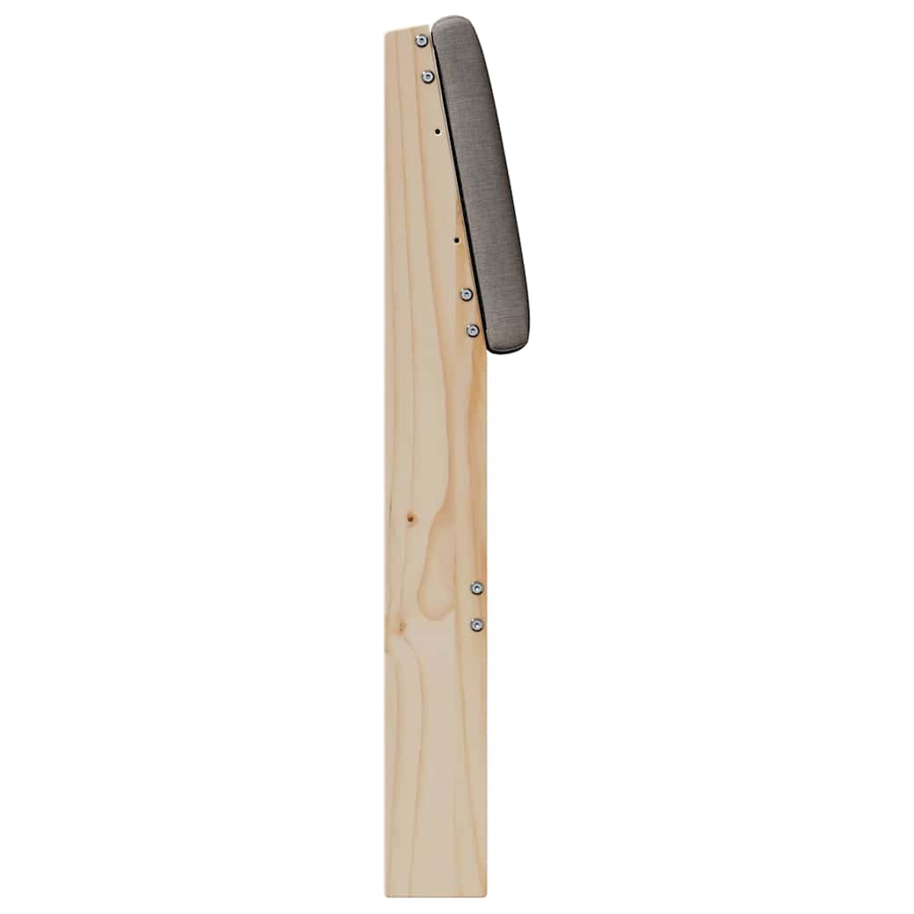 vidaXL Gepolstertes Kopfteil Taupe 120 cm Massives Kiefernholz