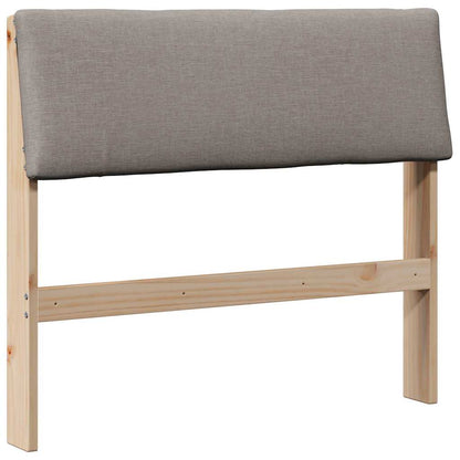 vidaXL Gepolstertes Kopfteil Taupe 100 cm Massives Kiefernholz