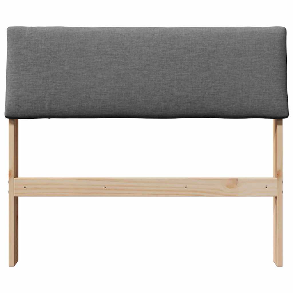 vidaXL Gepolstertes Kopfteil Dunkelgrau 90 cm Massives Kiefernholz