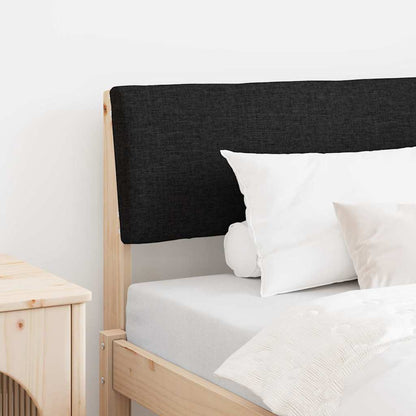 vidaXL Gepolstertes Kopfteil Schwarz 90 cm Massives Kiefernholz