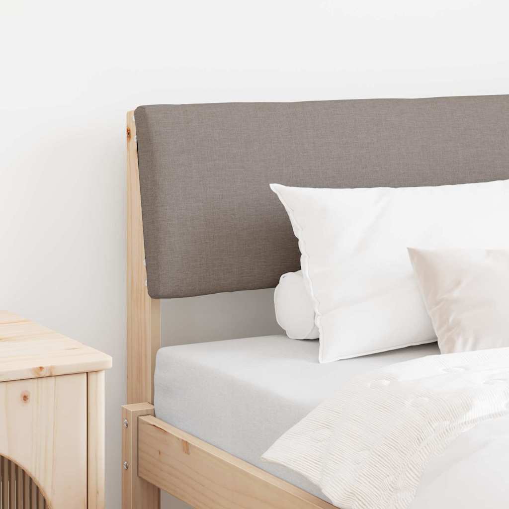 vidaXL Gepolstertes Kopfteil Taupe 90 cm Massives Kiefernholz