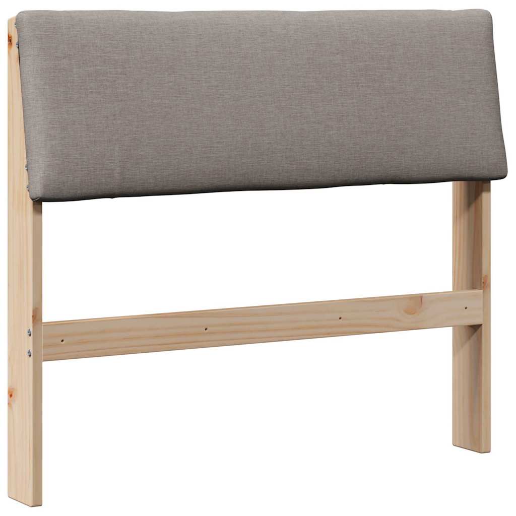 vidaXL Gepolstertes Kopfteil Taupe 90 cm Massives Kiefernholz