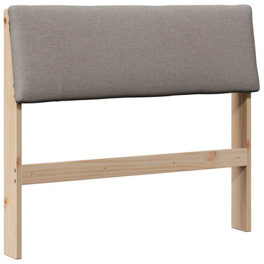 vidaXL Gepolstertes Kopfteil Taupe 90 cm Massives Kiefernholz