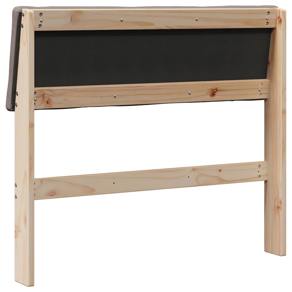 vidaXL Gepolstertes Kopfteil Taupe 90 cm Massives Kiefernholz