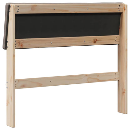vidaXL Gepolstertes Kopfteil Taupe 90 cm Massives Kiefernholz