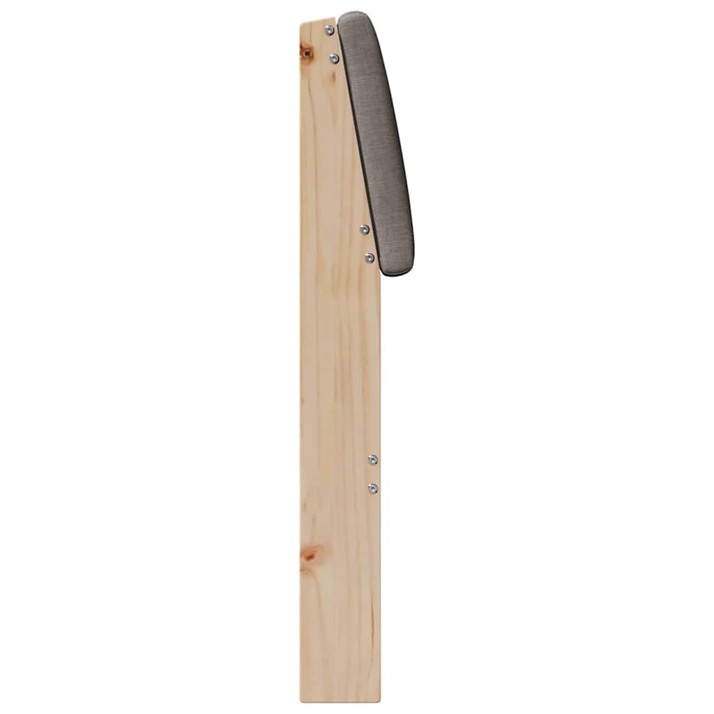 vidaXL Gepolstertes Kopfteil Taupe 90 cm Massives Kiefernholz