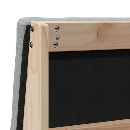 Gepolstertes Kopfteil Hellgrau 80 cm Massives Kiefernholz