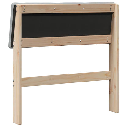 Gepolstertes Kopfteil Hellgrau 80 cm Massives Kiefernholz