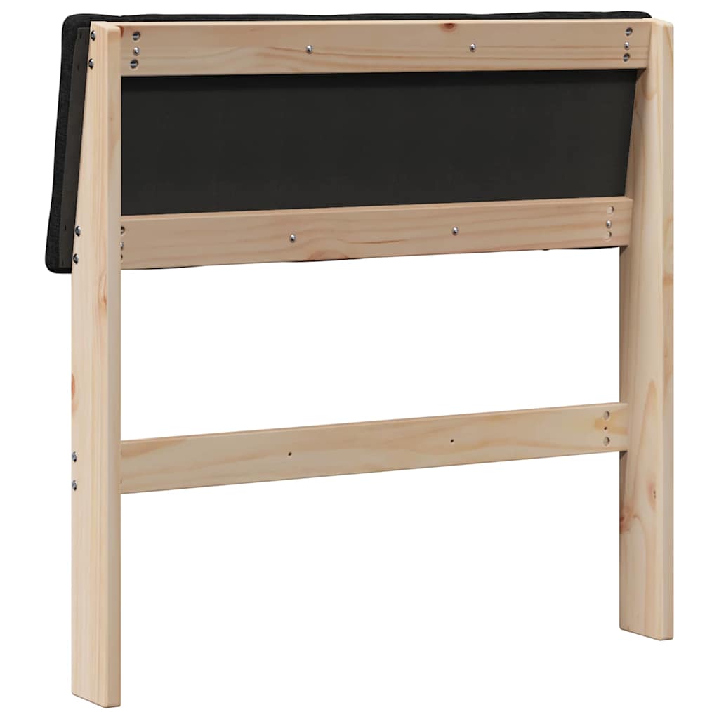 Gepolstertes Kopfteil Schwarz 80 cm Massives Kiefernholz