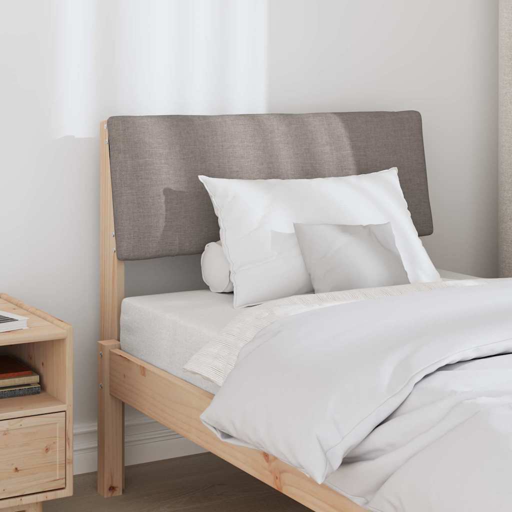 vidaXL Gepolstertes Kopfteil Taupe 80 cm Massives Kiefernholz