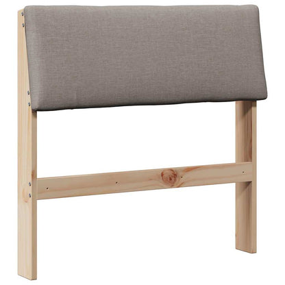 vidaXL Gepolstertes Kopfteil Taupe 80 cm Massives Kiefernholz