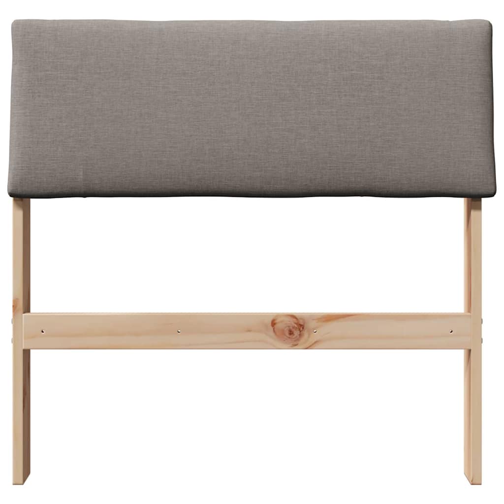 vidaXL Gepolstertes Kopfteil Taupe 80 cm Massives Kiefernholz