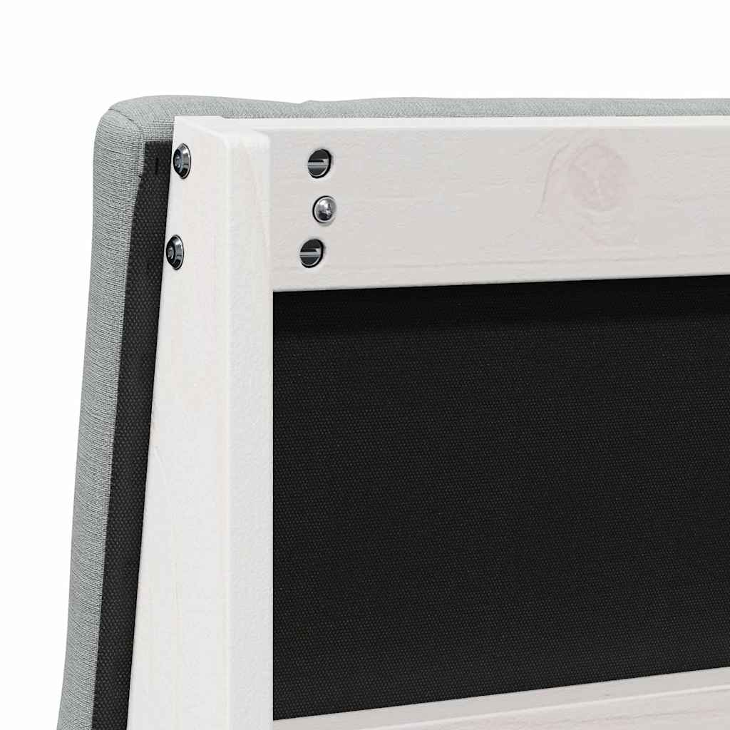 Gepolstertes Kopfteil Hellgrau 80 cm Massives Kiefernholz