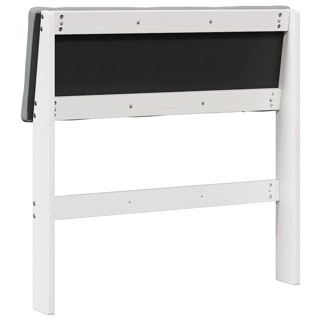 Gepolstertes Kopfteil Hellgrau 80 cm Massives Kiefernholz