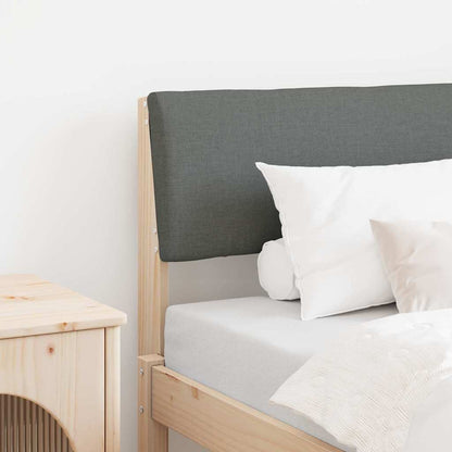 Gepolstertes Kopfteil Dunkelgrau 75 cm Massives Kiefernholz