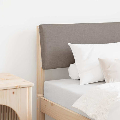 vidaXL Gepolstertes Kopfteil Taupe 75 cm Massives Kiefernholz