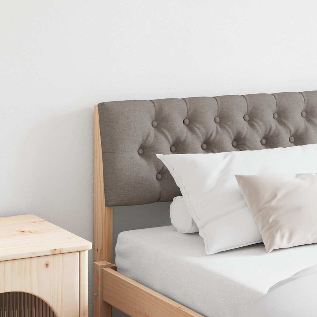 vidaXL Gepolstertes Kopfteil Taupe 200 cm Massives Kiefernholz