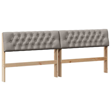 vidaXL Gepolstertes Kopfteil Taupe 200 cm Massives Kiefernholz