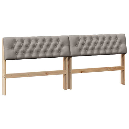 vidaXL Gepolstertes Kopfteil Taupe 200 cm Massives Kiefernholz