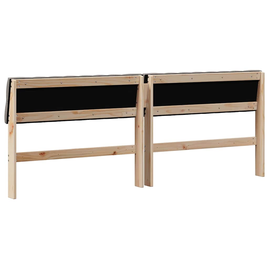 vidaXL Gepolstertes Kopfteil Taupe 200 cm Massives Kiefernholz