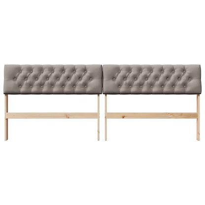 vidaXL Gepolstertes Kopfteil Taupe 200 cm Massives Kiefernholz