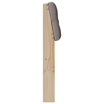 vidaXL Gepolstertes Kopfteil Taupe 200 cm Massives Kiefernholz