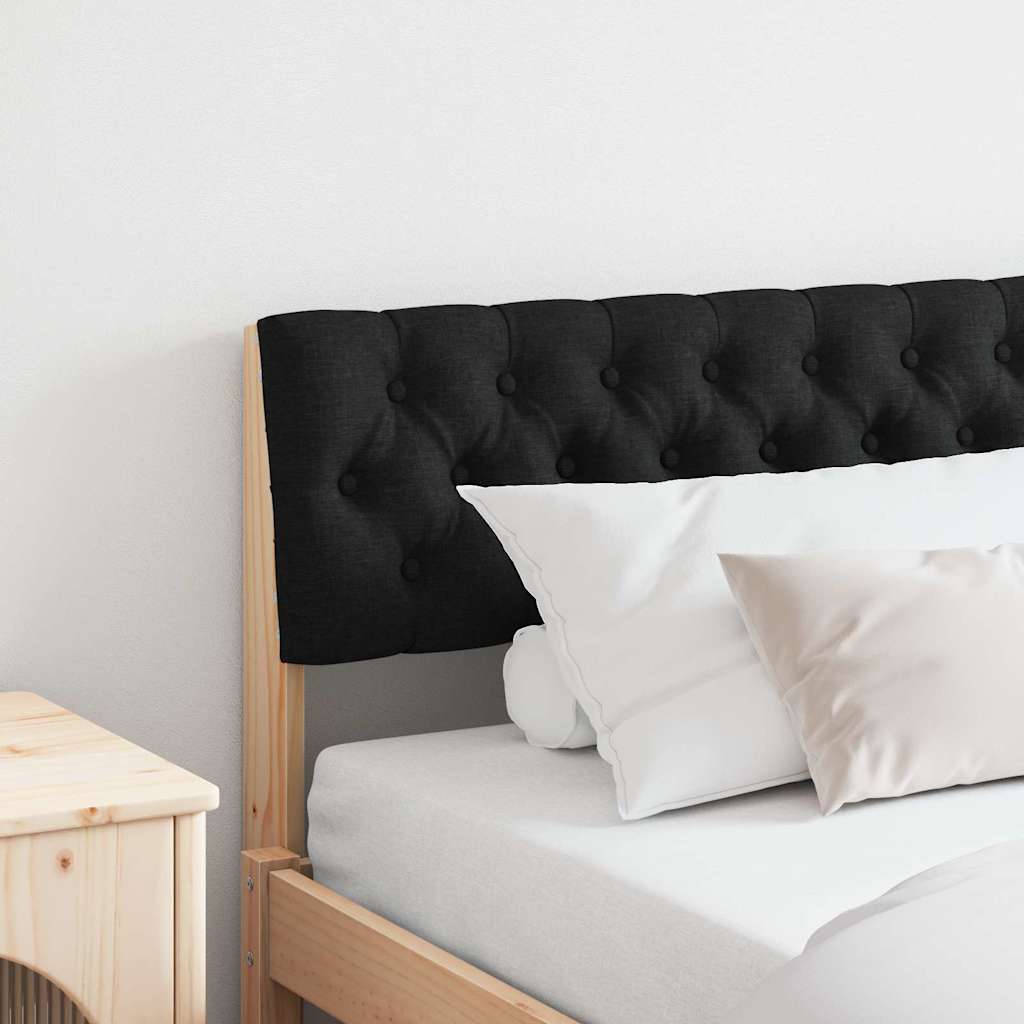 vidaXL Gepolstertes Kopfteil Schwarz 180 cm Massives Kiefernholz