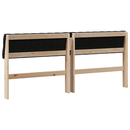 vidaXL Gepolstertes Kopfteil Schwarz 180 cm Massives Kiefernholz