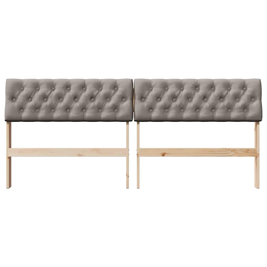 vidaXL Gepolstertes Kopfteil Taupe 180 cm Massives Kiefernholz