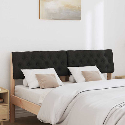 vidaXL Gepolstertes Kopfteil Schwarz 160 cm Massives Kiefernholz