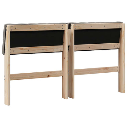 Gepolstertes Kopfteil Taupe 160 cm Massives Kiefernholz