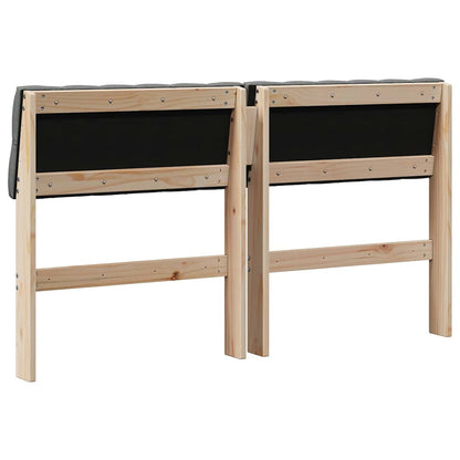 Gepolstertes Kopfteil Dunkelgrau 150 cm Massives Kiefernholz