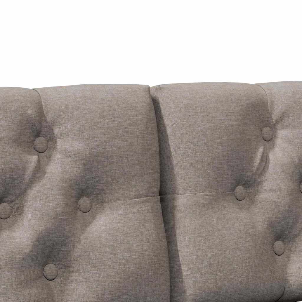 vidaXL Gepolstertes Kopfteil Taupe 140 cm Massives Kiefernholz
