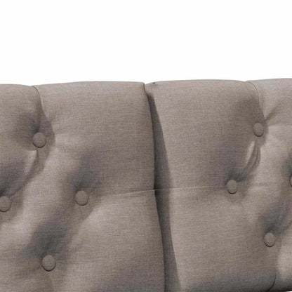 vidaXL Gepolstertes Kopfteil Taupe 140 cm Massives Kiefernholz