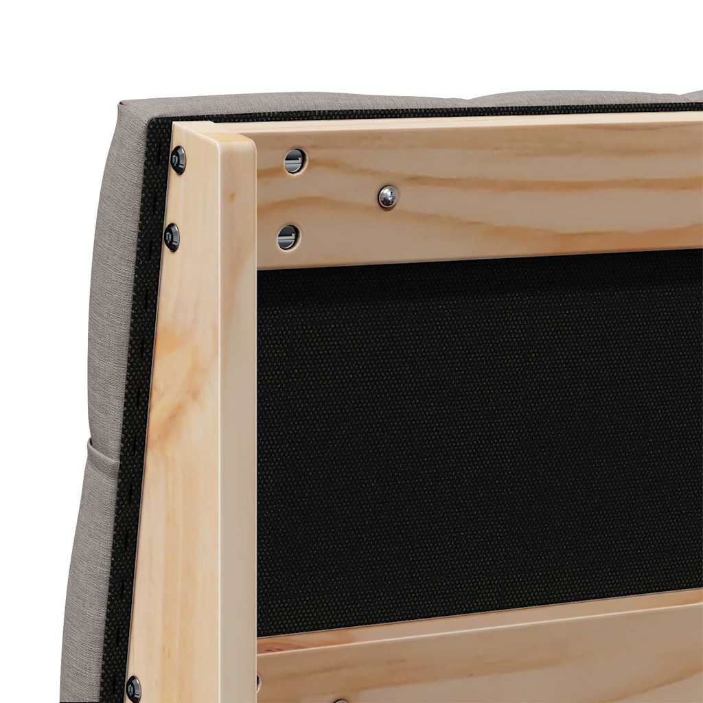 vidaXL Gepolstertes Kopfteil Taupe 140 cm Massives Kiefernholz