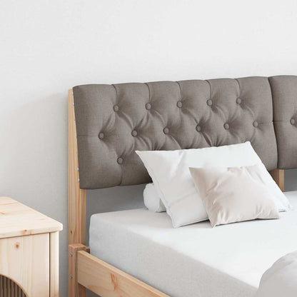 vidaXL Gepolstertes Kopfteil Taupe 140 cm Massives Kiefernholz