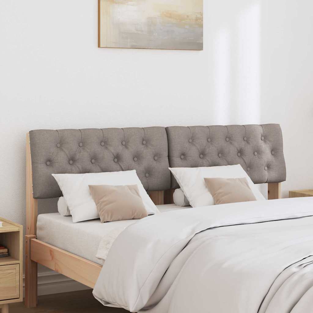 vidaXL Gepolstertes Kopfteil Taupe 140 cm Massives Kiefernholz