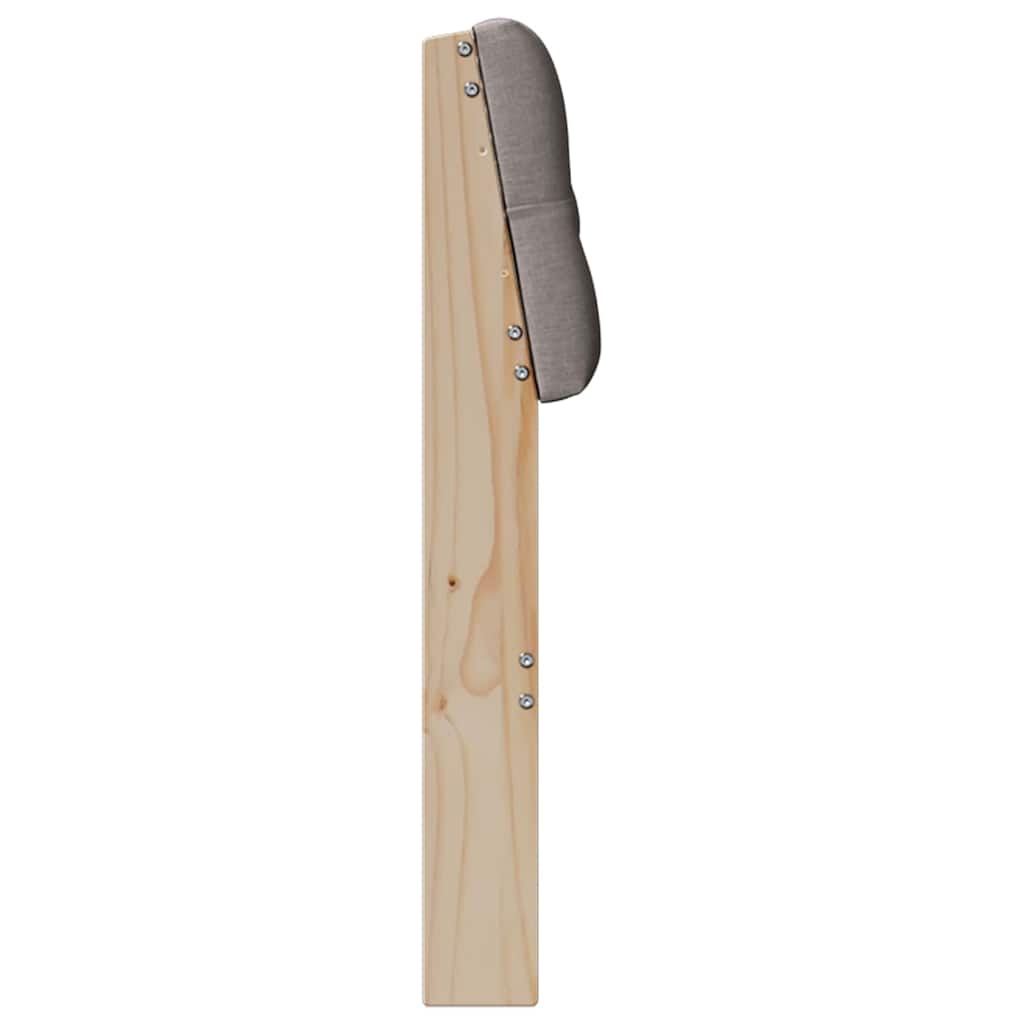 vidaXL Gepolstertes Kopfteil Taupe 140 cm Massives Kiefernholz