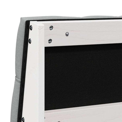 Gepolstertes Kopfteil Hellgrau 140 cm Massives Kiefernholz