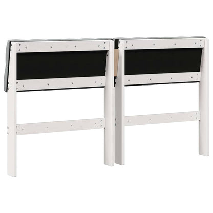 Gepolstertes Kopfteil Hellgrau 140 cm Massives Kiefernholz