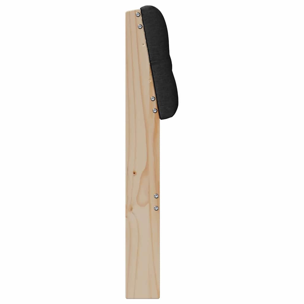 vidaXL Gepolstertes Kopfteil Schwarz 135 cm Massives Kiefernholz