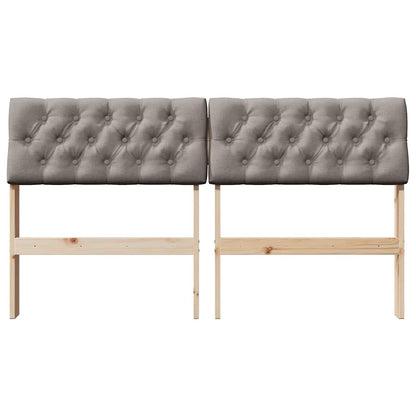 Gepolstertes Kopfteil Taupe 135 cm Massives Kiefernholz