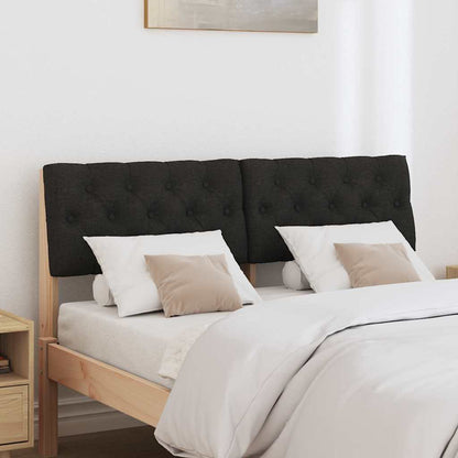 vidaXL Gepolstertes Kopfteil Schwarz 120 cm Massives Kiefernholz
