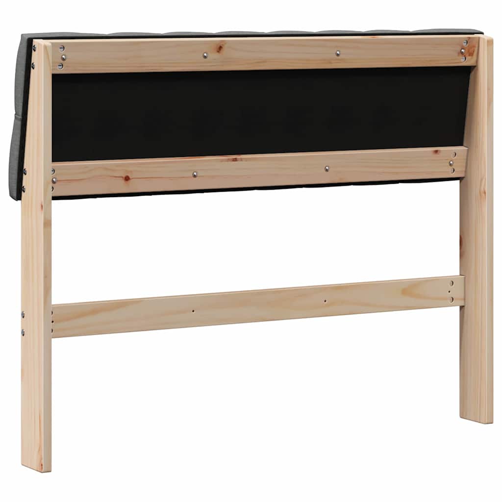 Gepolstertes Kopfteil Dunkelgrau 100 cm Massives Kiefernholz