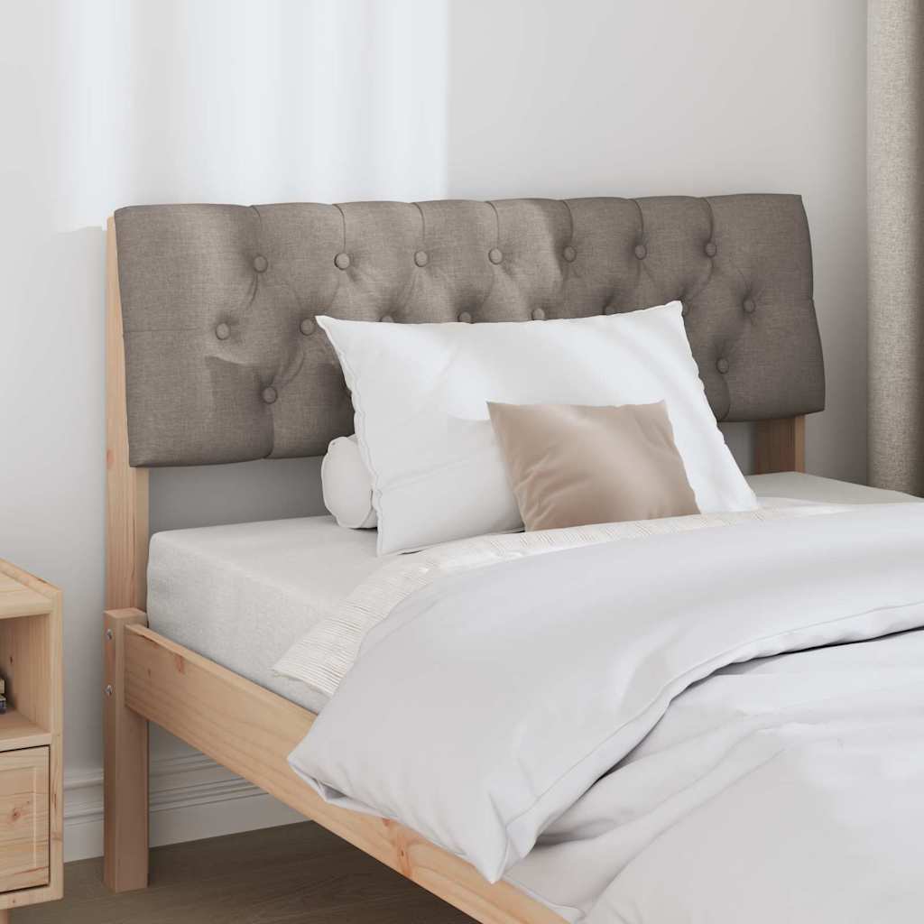 vidaXL Gepolstertes Kopfteil Taupe 100 cm Massives Kiefernholz